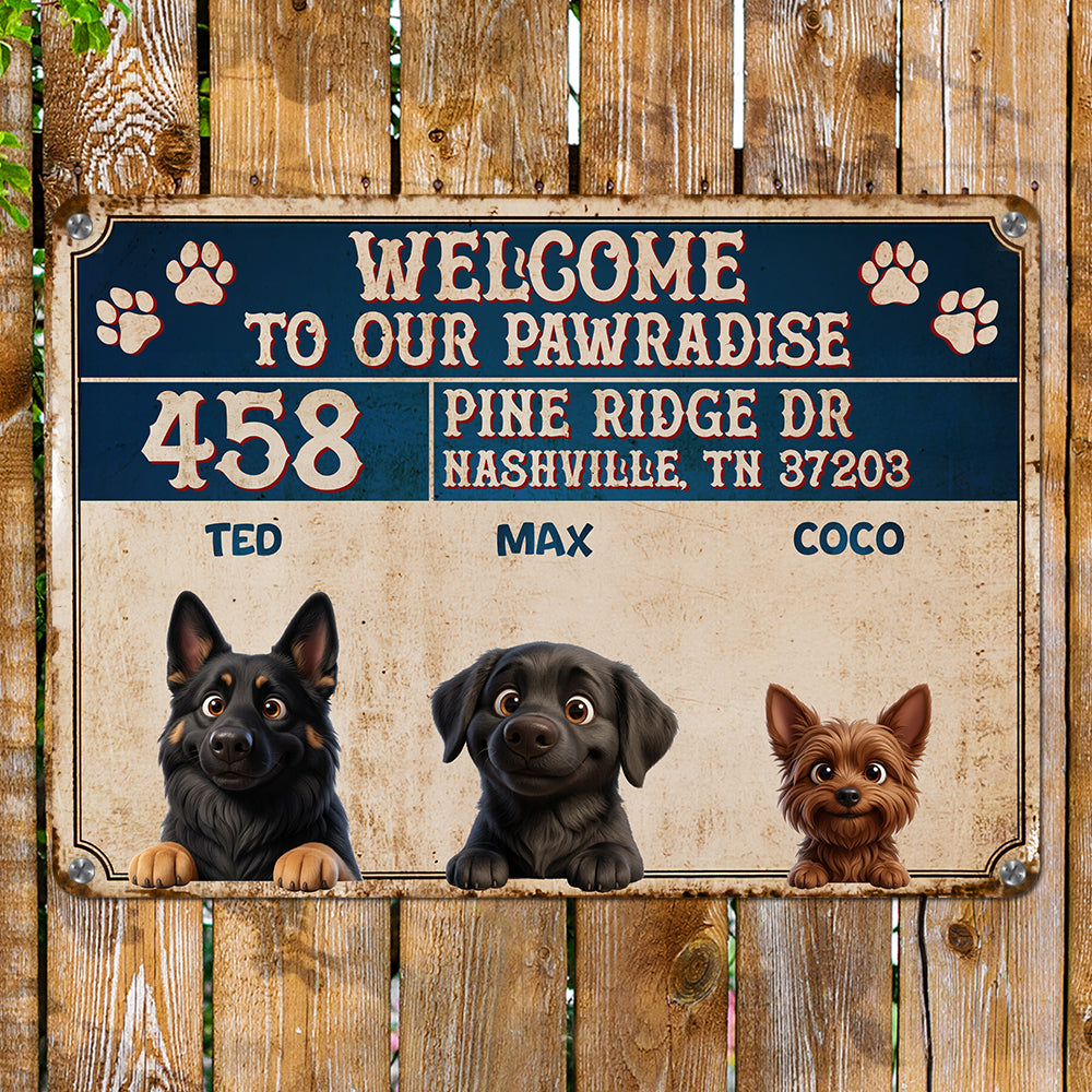 Personalized Address Metal Sign