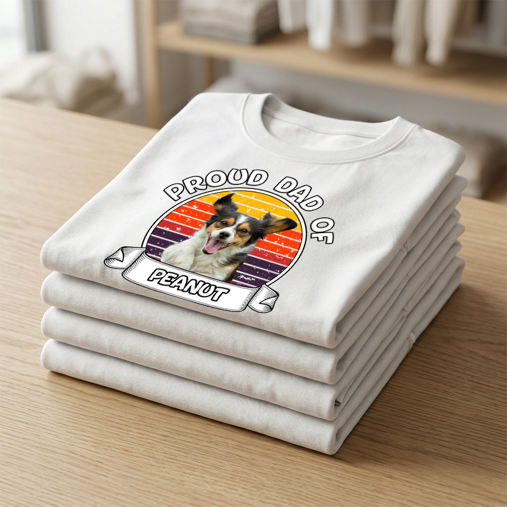 Personalized Dog Portrait Graphic Print Banner T-Shirt