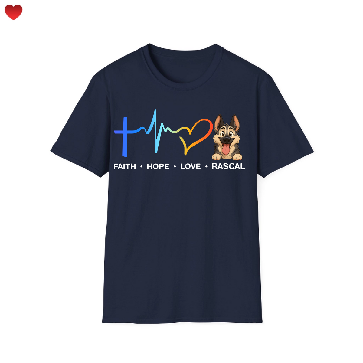 Faith, Hope, Love T-Shirt - Personalized T-Shirt - Single Pet