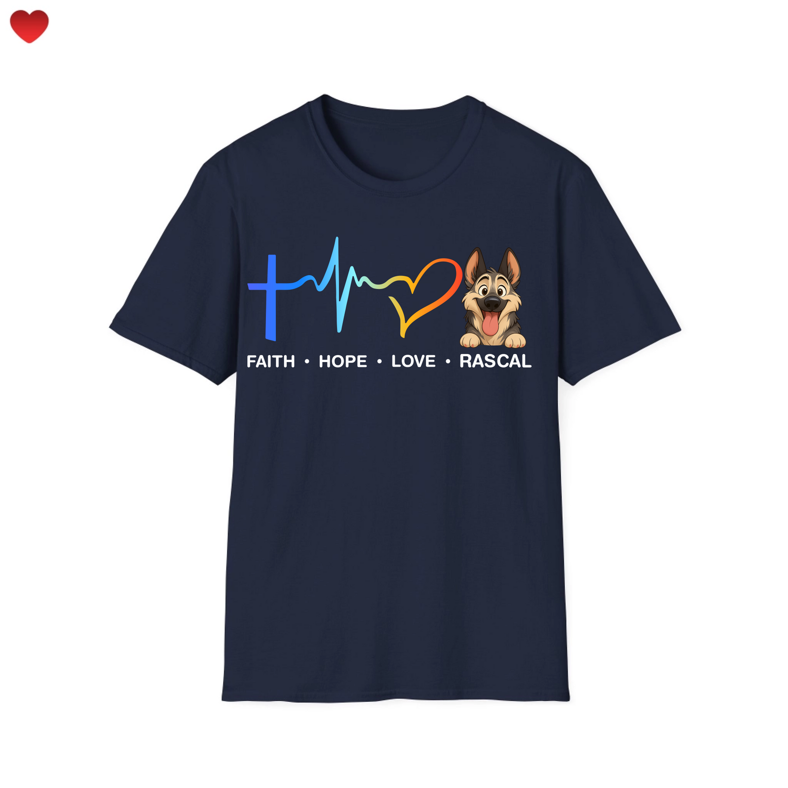Faith, Hope, Love T-Shirt - Personalized T-Shirt - Single Pet