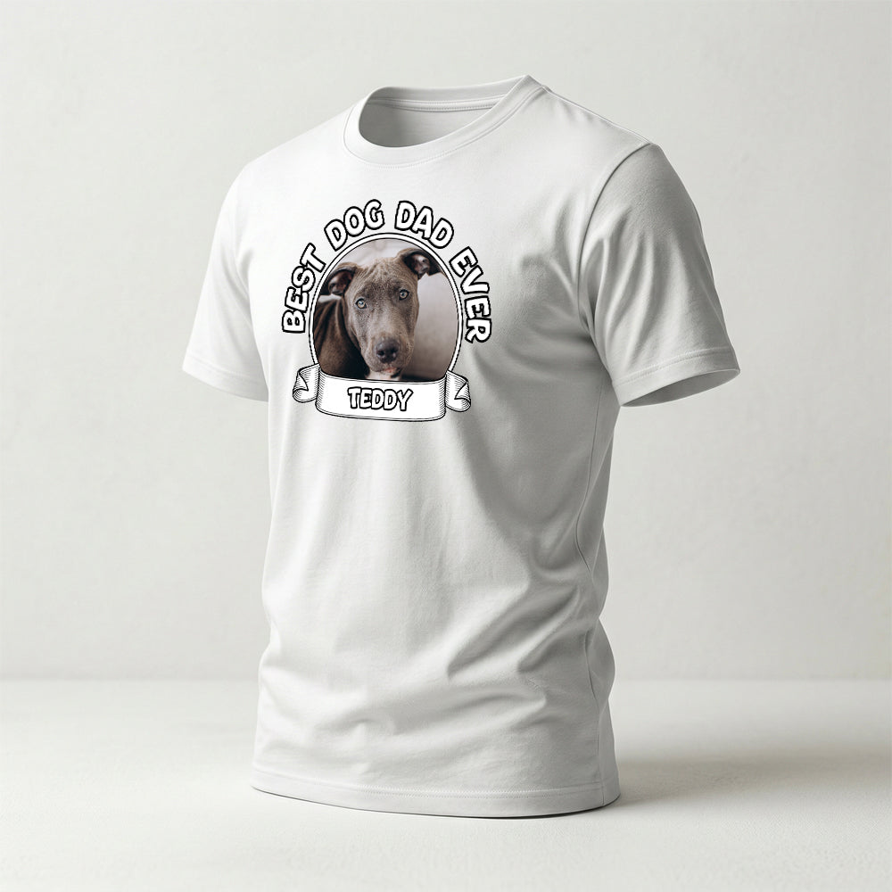 Personalized Dog Headshot Photograph T-Shirt