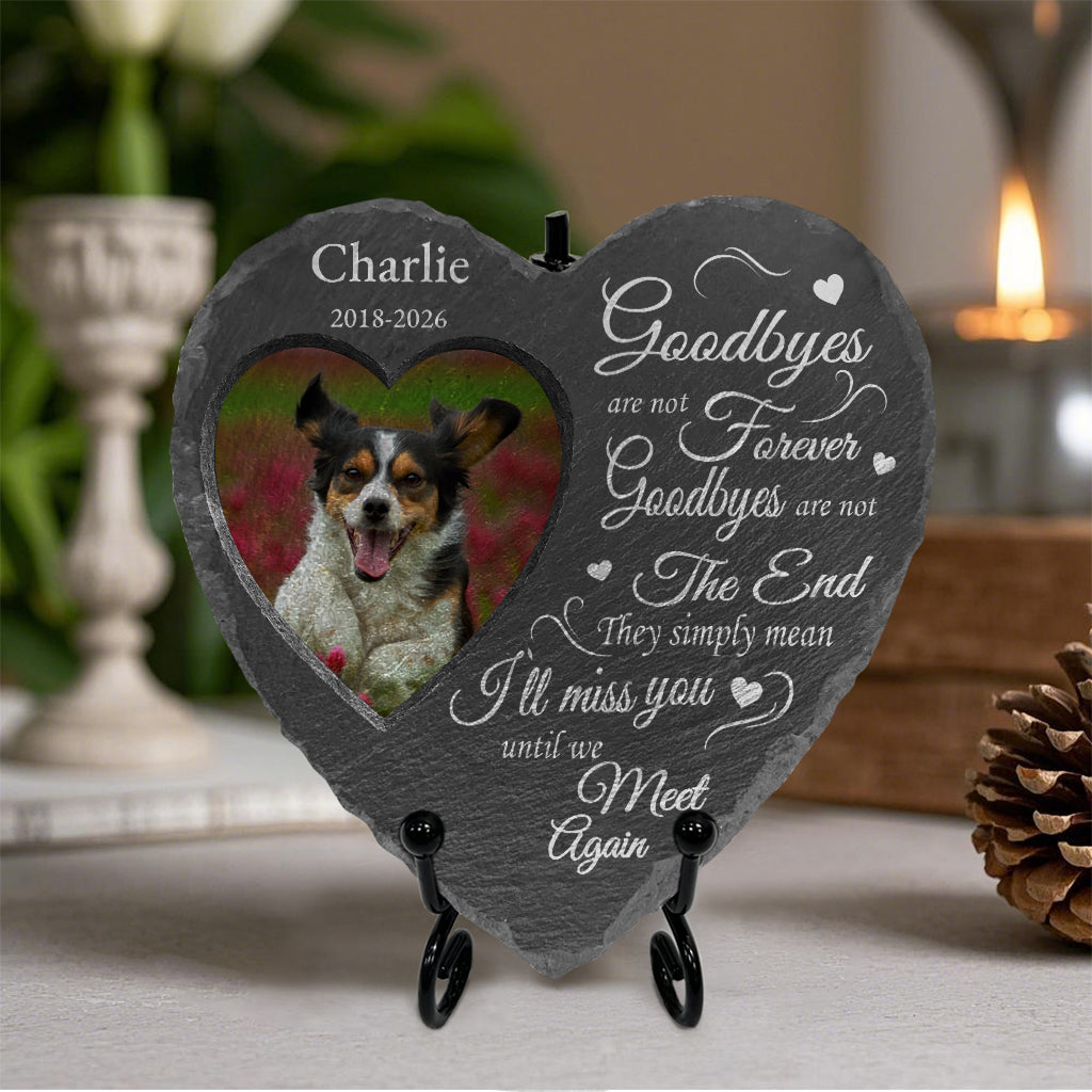 Personalized Photo Memorial Garden Stone Heart