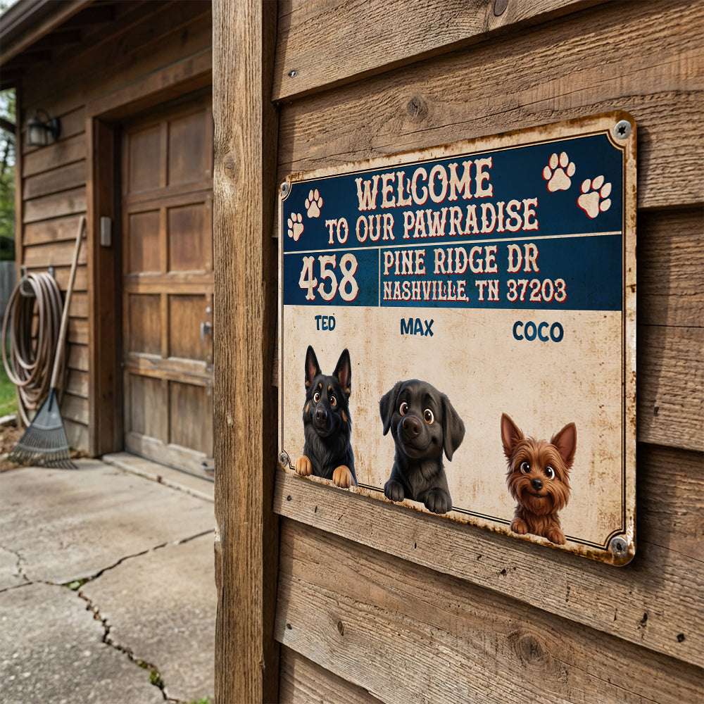 Personalized Address Metal Sign