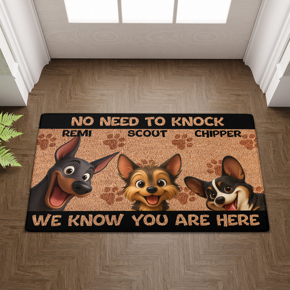 Personalized No Need to Knock Doormat
