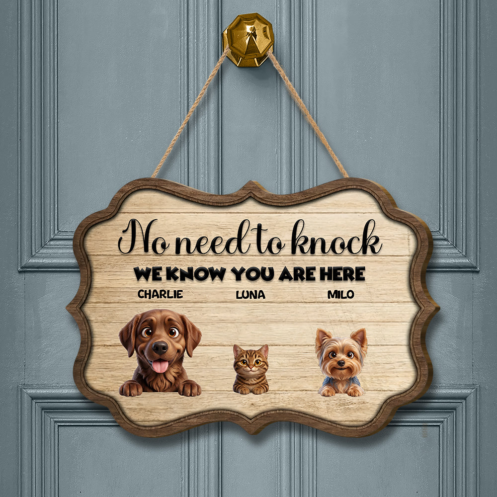 Personalized No Need To Knock Wood Sign