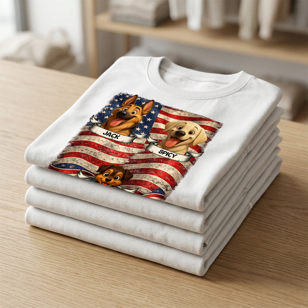 Personalized Patriotic Pups T-shirt