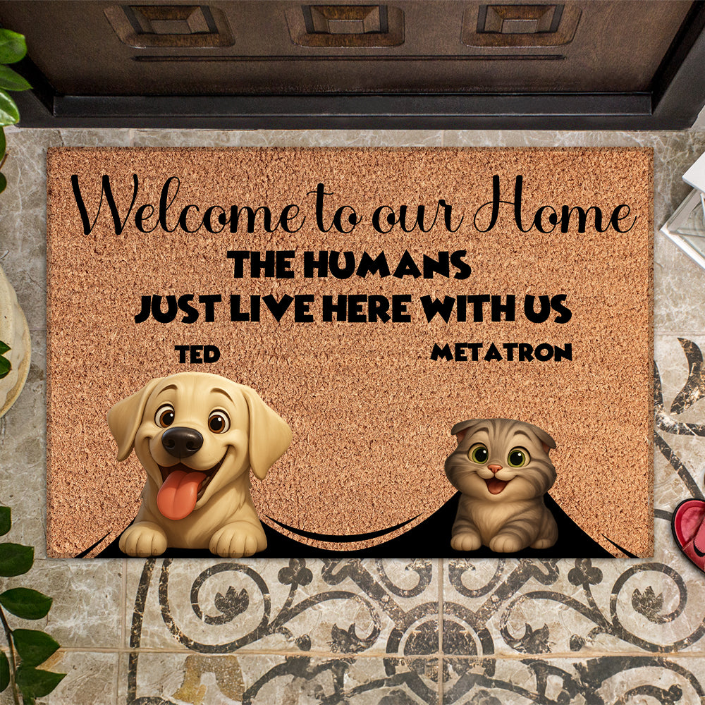 Personalized Dogs Doormat - Up to 6 Pets - Decorative Mat - Custom Doormat