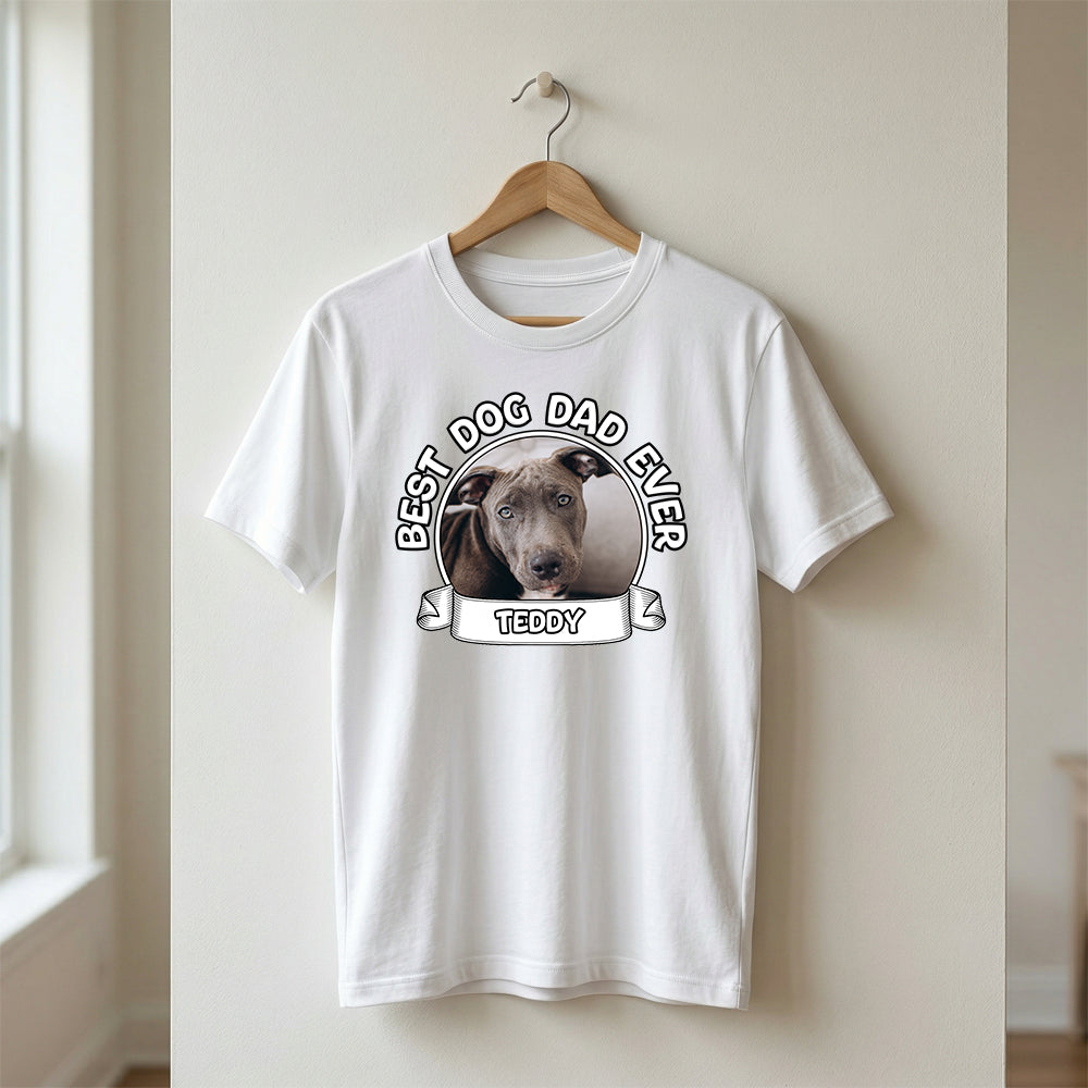 Personalized Dog Headshot Photograph T-Shirt