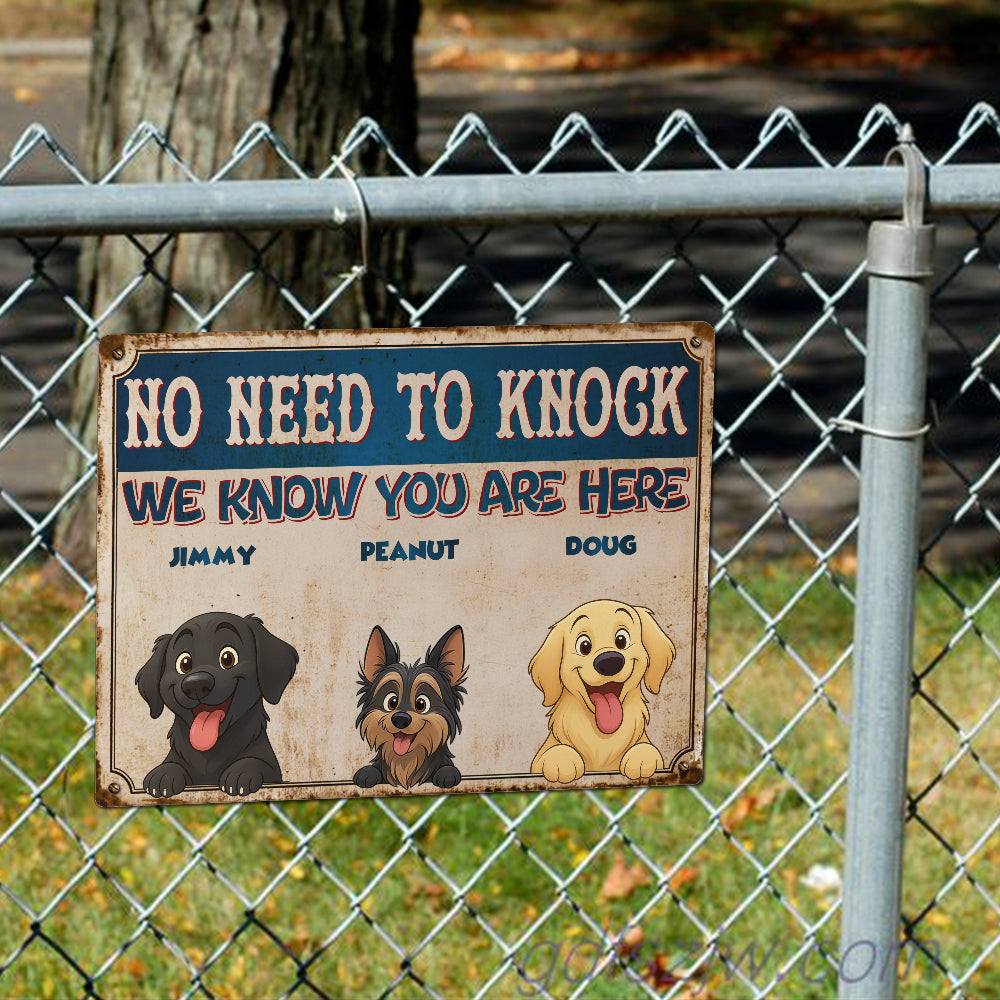 Personalized Metal Sign - Entrance Decoration - Pets Metal Sign - Up To 6 Pets