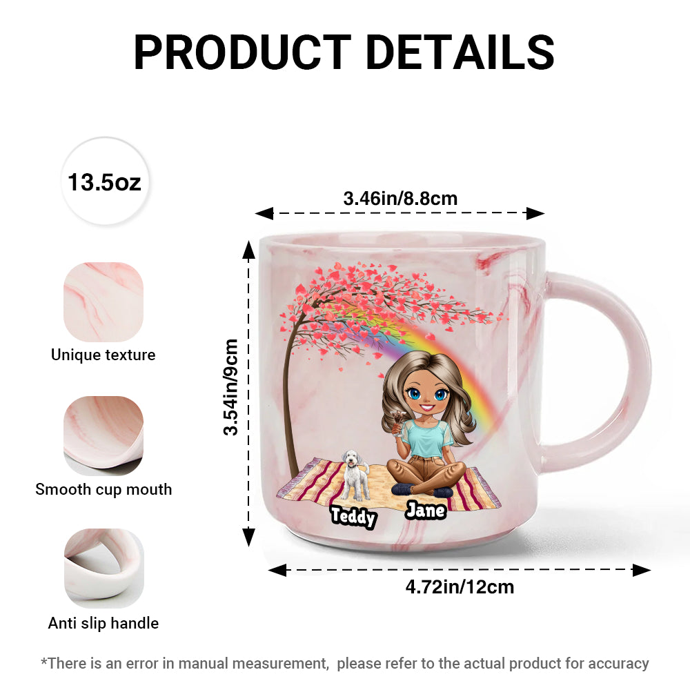 Pet Mom Marble Mug - Up to 4 Pets - Personalized Mug