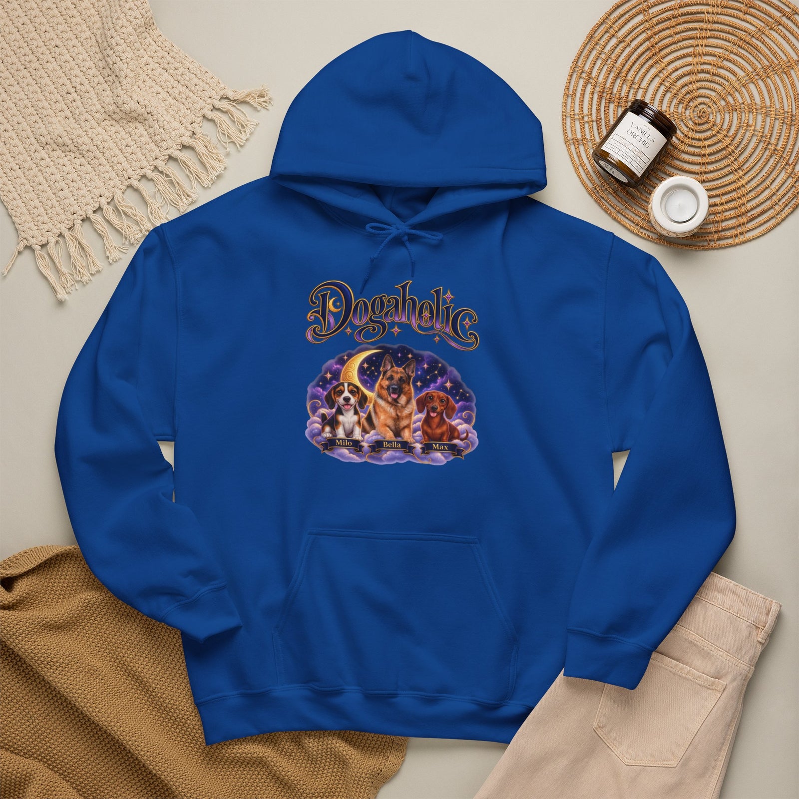 Personalized Dog Hoodie – Dogaholic Celestial Moon – Foto 14
