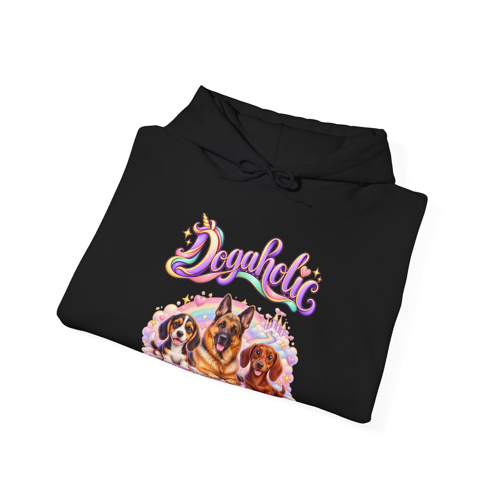 Personalized Dog Hoodie – Dogaholic Pastel Rainbow – Foto 12