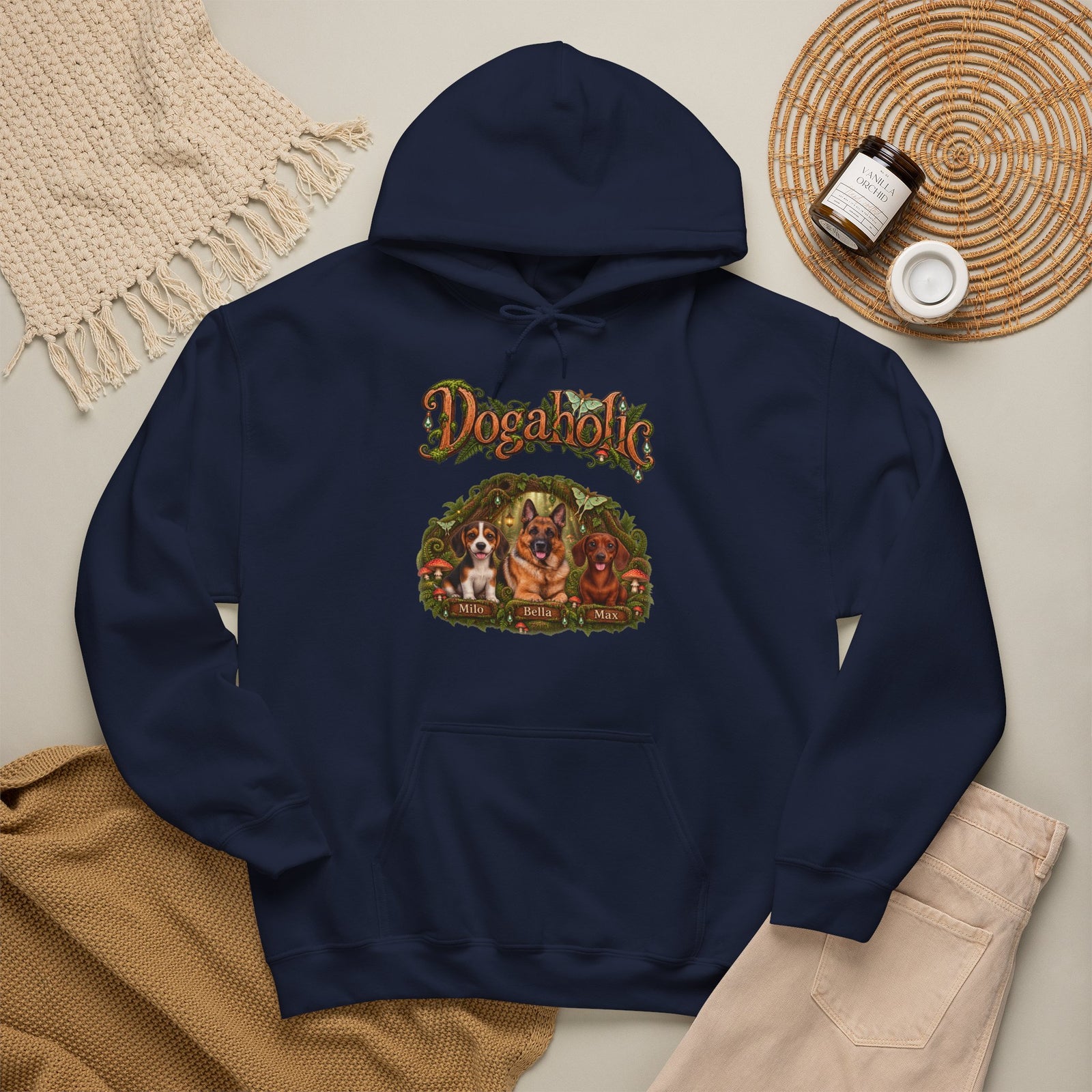 Personalized Dog Hoodie – Dogaholic Woodland Fantasy – Foto 2