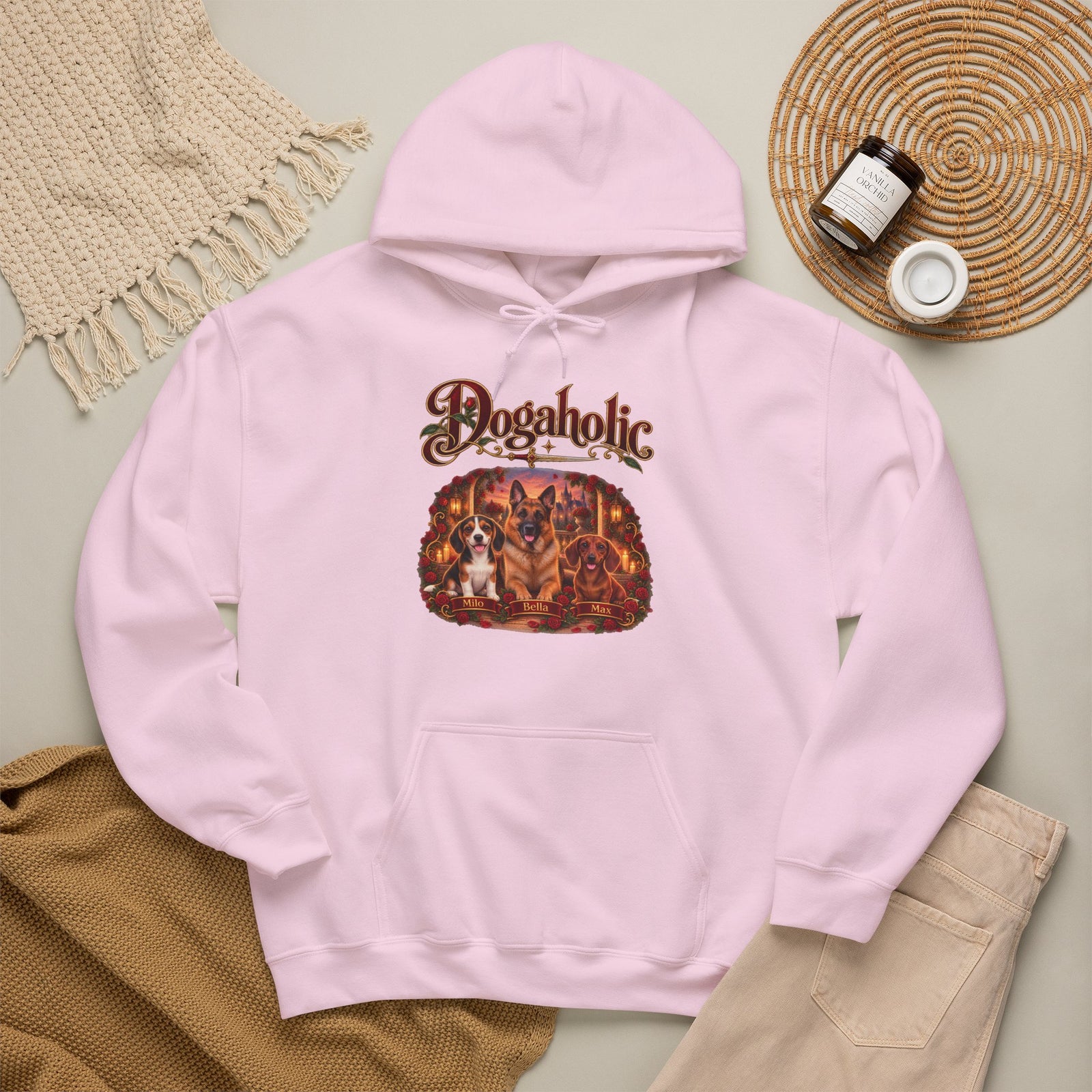 Personalized Dog Hoodie – Dogaholic Rose Fantasy – photo 17