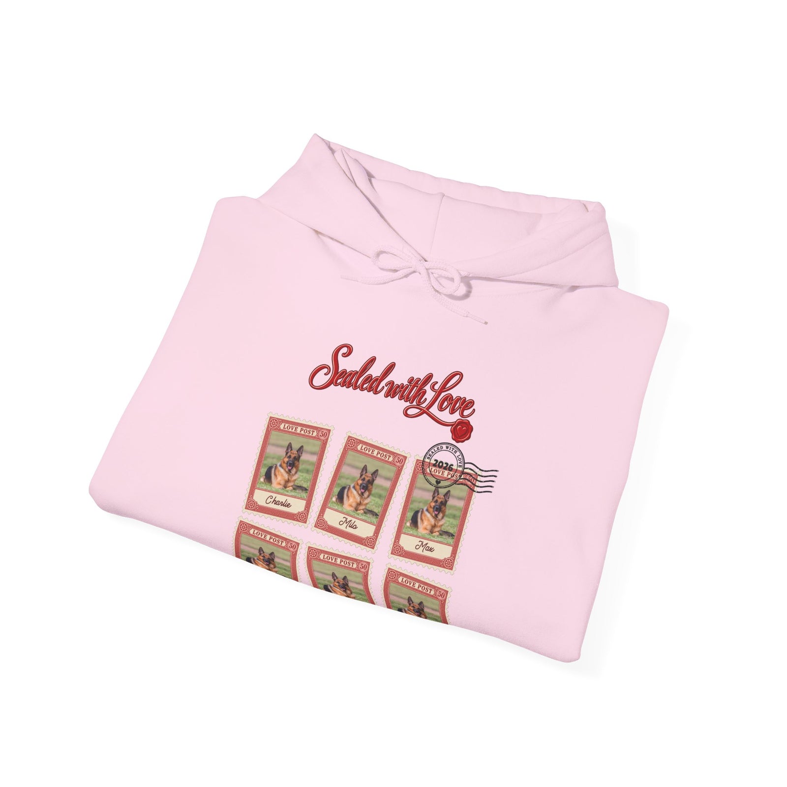 Personalized Dog Hoodie – Love Post Pet Name Stamps – photo 18