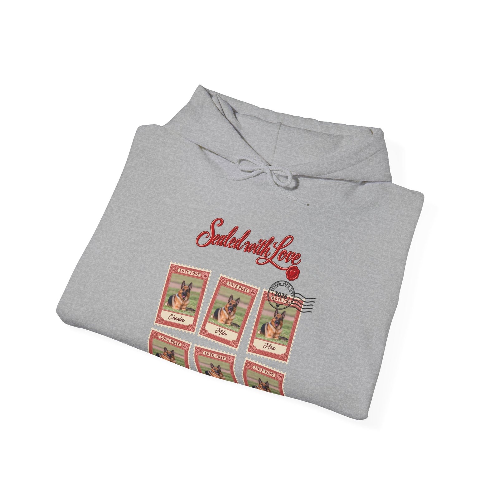 Personalized Dog Hoodie – Love Post Pet Name Stamps – photo 6