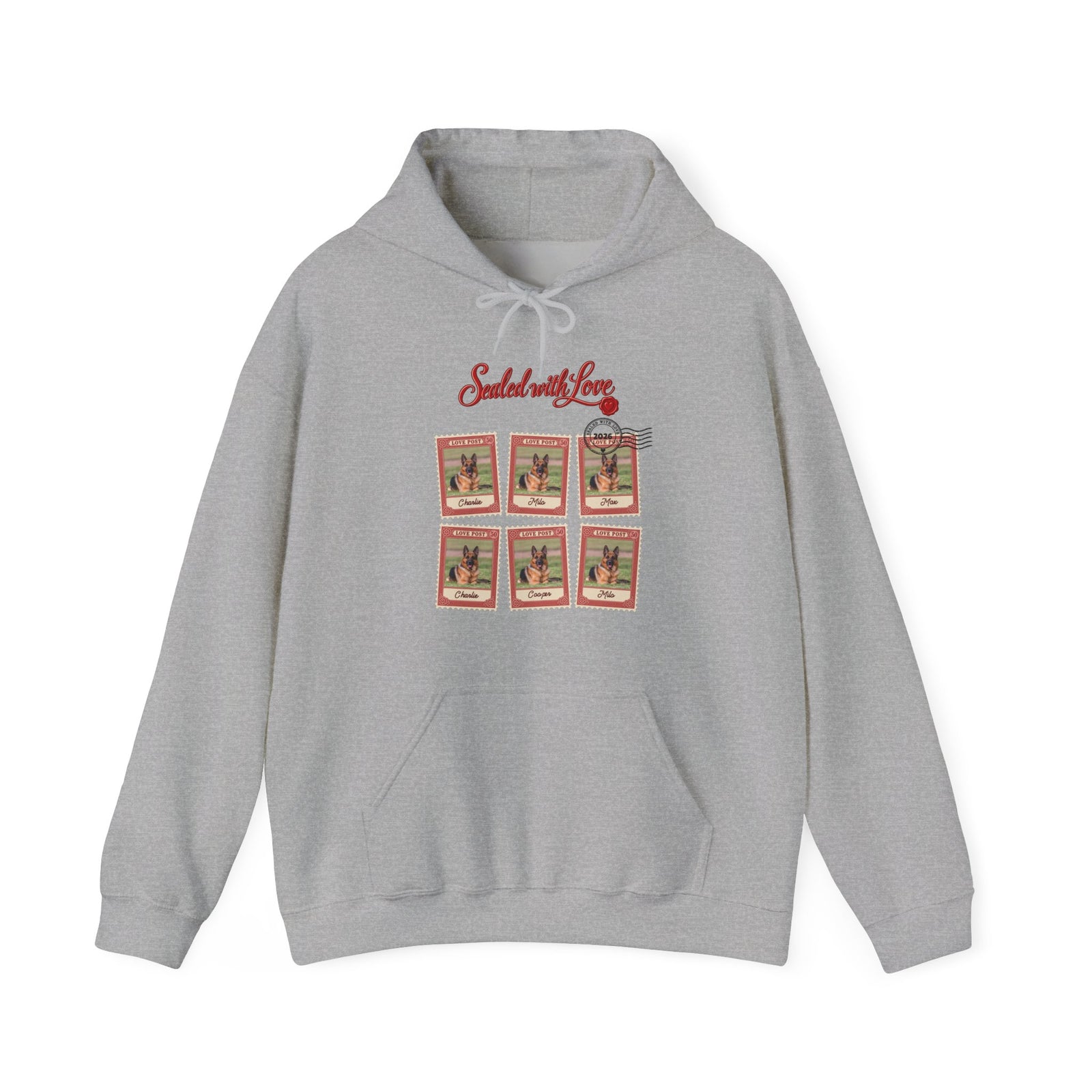 Personalized Dog Hoodie – Love Post Pet Name Stamps – photo 4