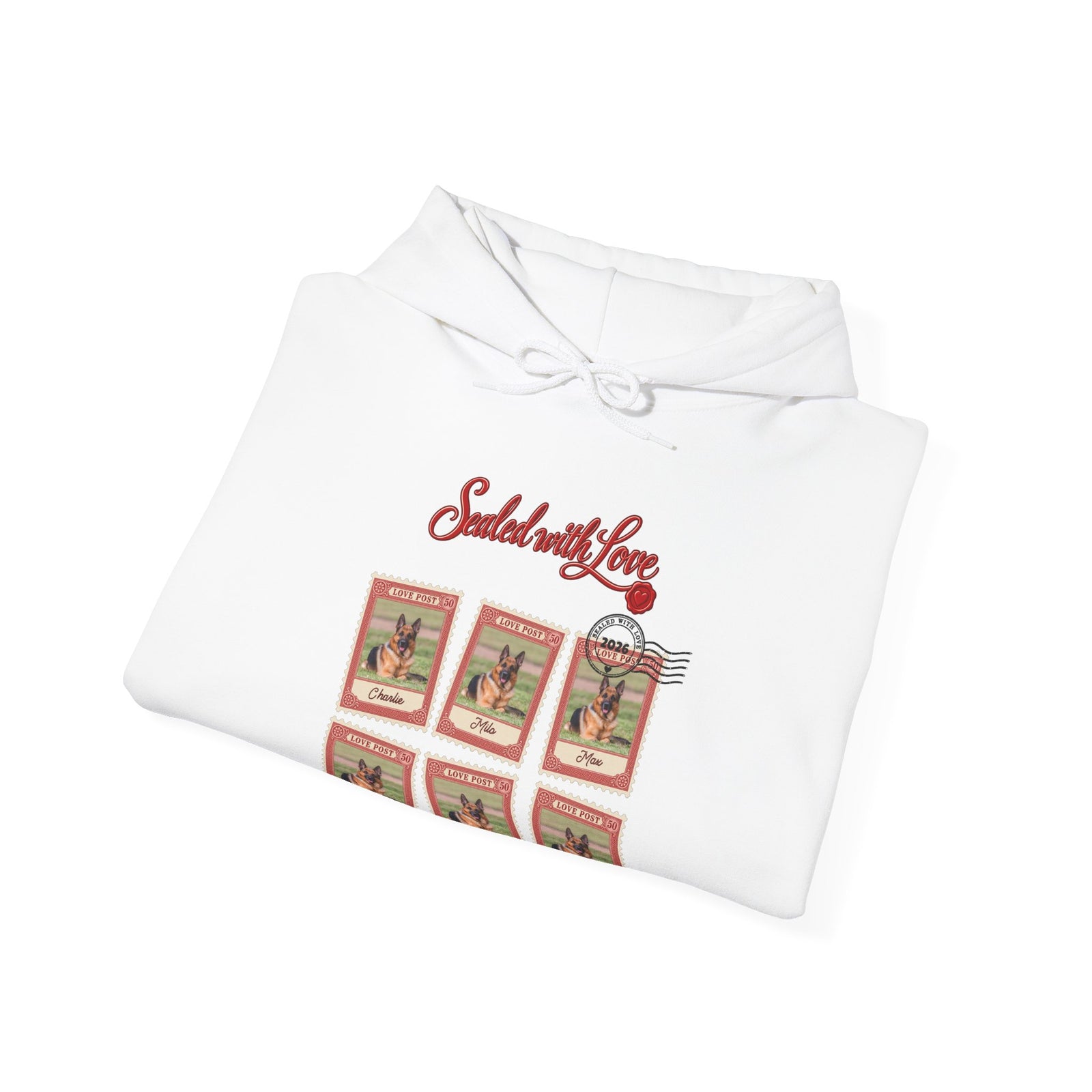 Personalized Dog Hoodie – Love Post Pet Name Stamps – photo 9