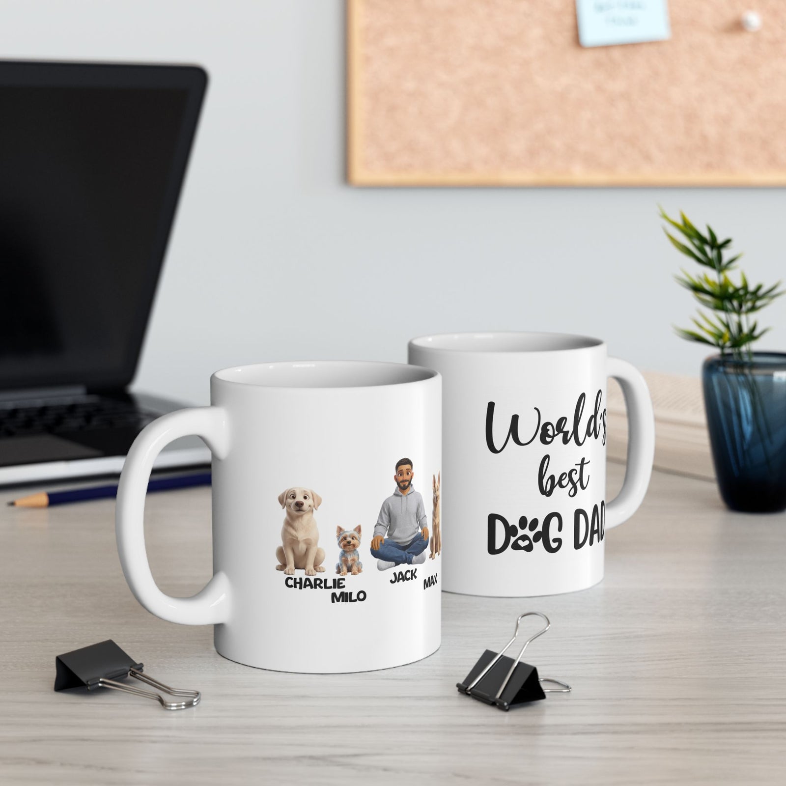 Dog Dad Mug - Personalized Dog Dad Mug with Up To 6 Dogs – photo 3