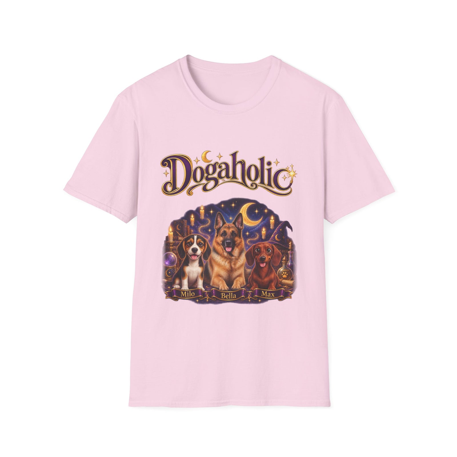 Personalized Graphic Tee – Dogaholic Wizard Dogs – photo 19