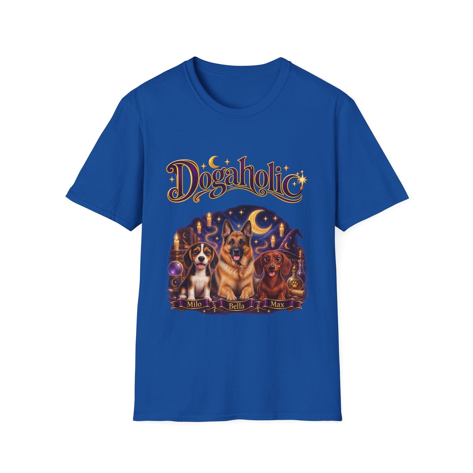 Personalized Graphic Tee – Dogaholic Wizard Dogs – photo 7