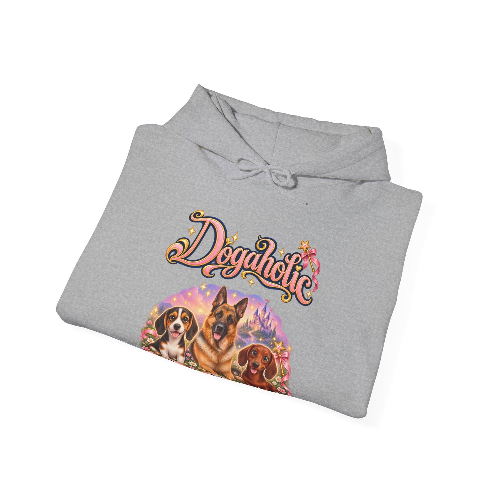 Personalized Graphic Tee – Dogaholic Fairy Tale – Hoodie Sport Grey