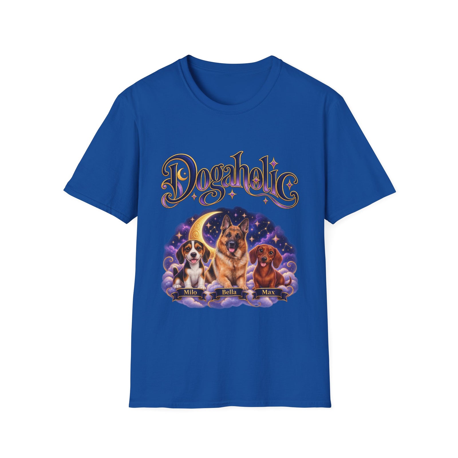 Personalized Graphic Tee – Dogaholic Celestial Dogs – Foto 7