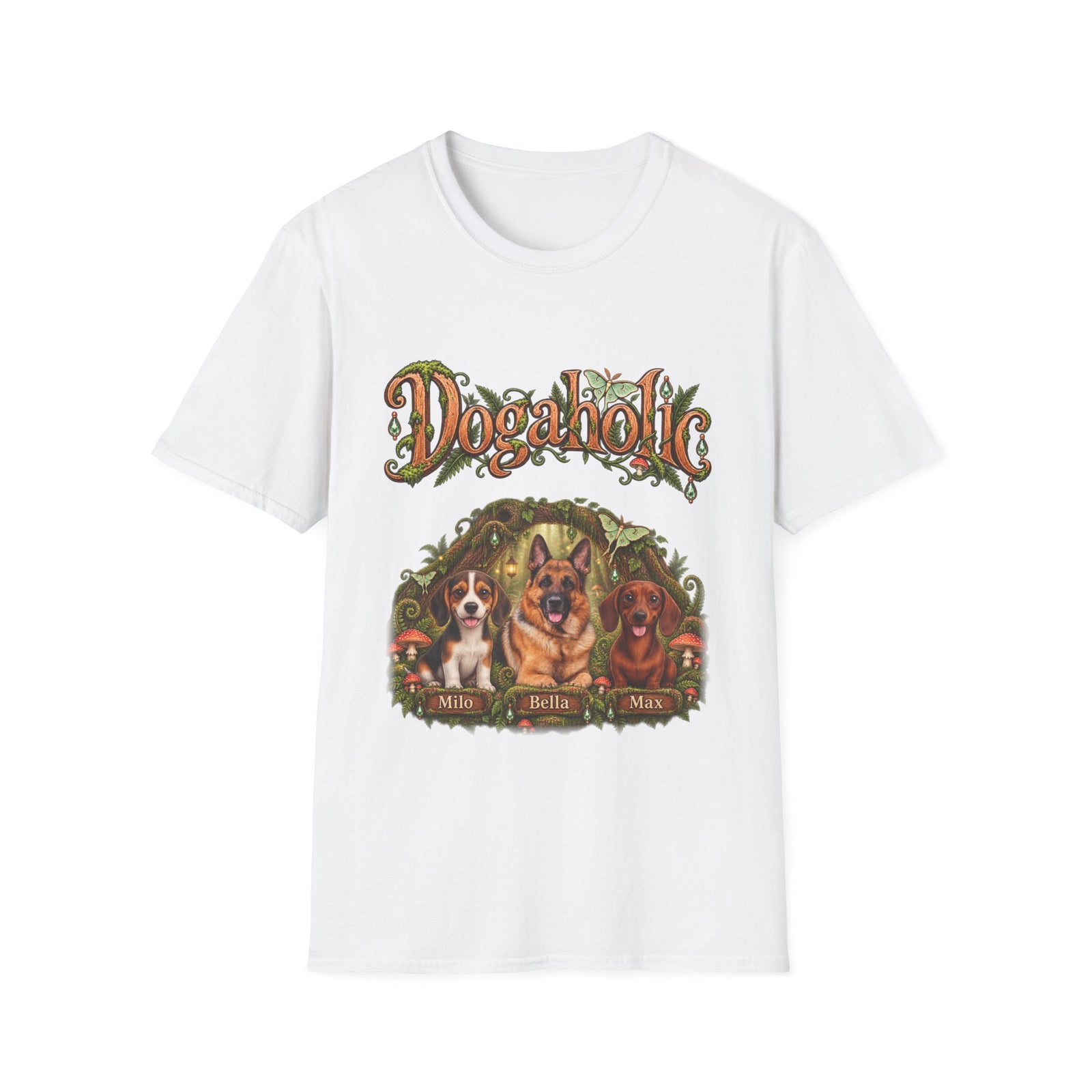 Personalized Graphic Tee – Dogaholic Enchanted Forest – Foto 13