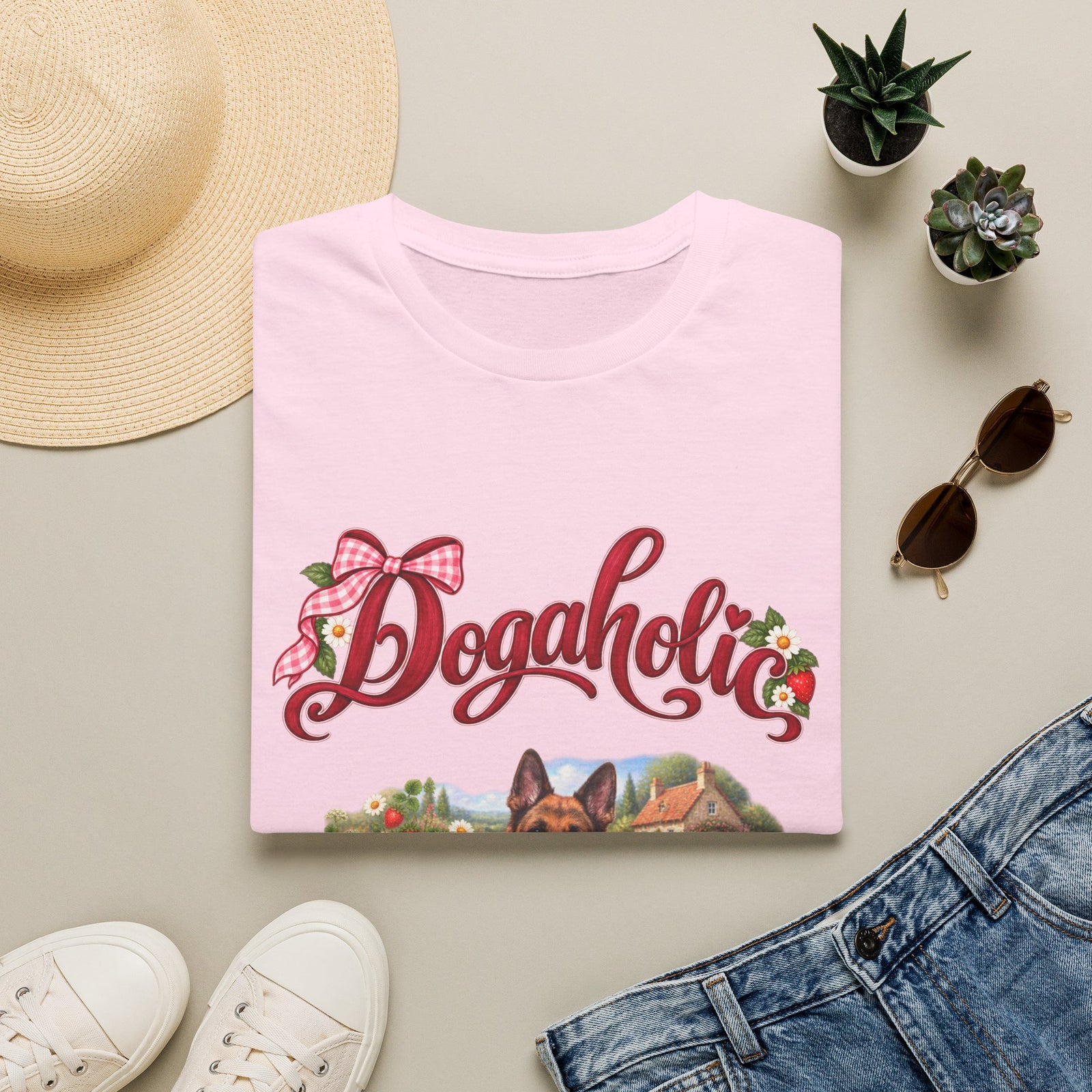 Personalized Graphic Tee – Dogaholic Strawberry Picnic – Foto 20