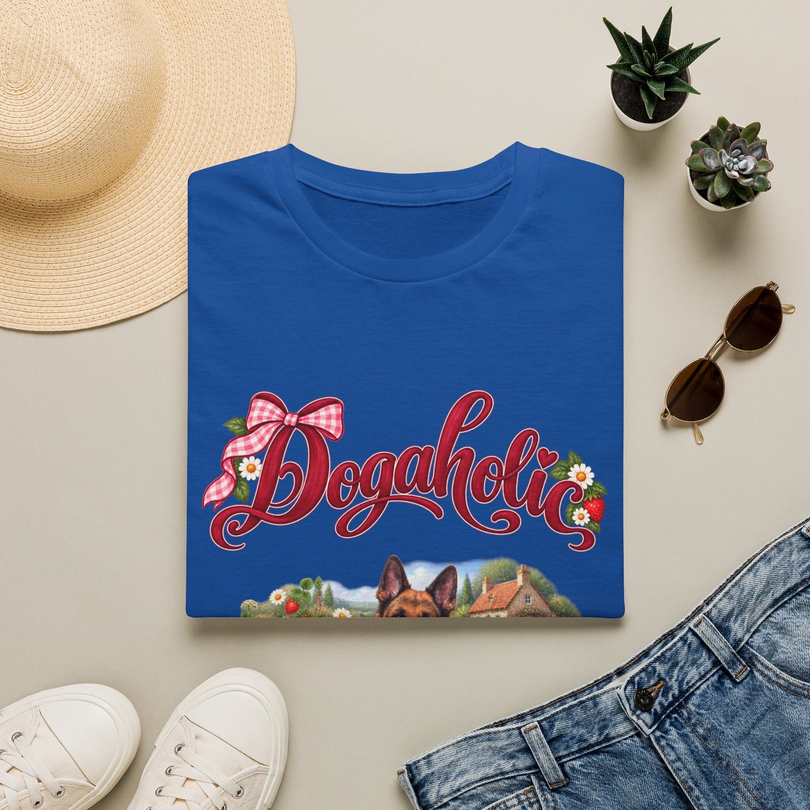 Personalized Graphic Tee – Dogaholic Strawberry Picnic – Foto 8