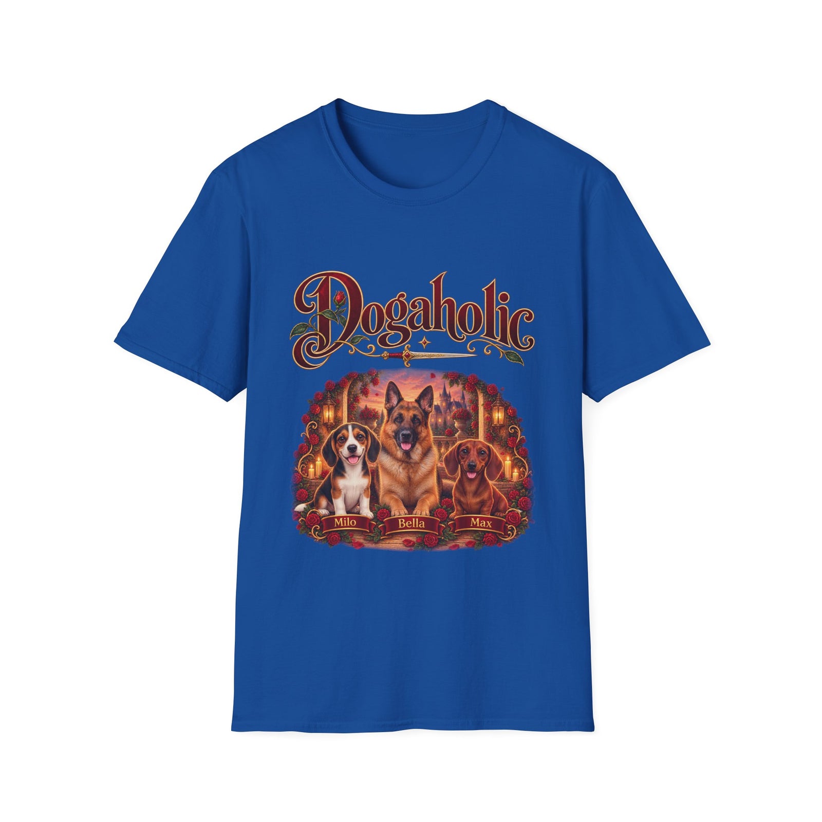 Personalized Graphic Tee – Dogaholic Rose Fantasy – photo 7