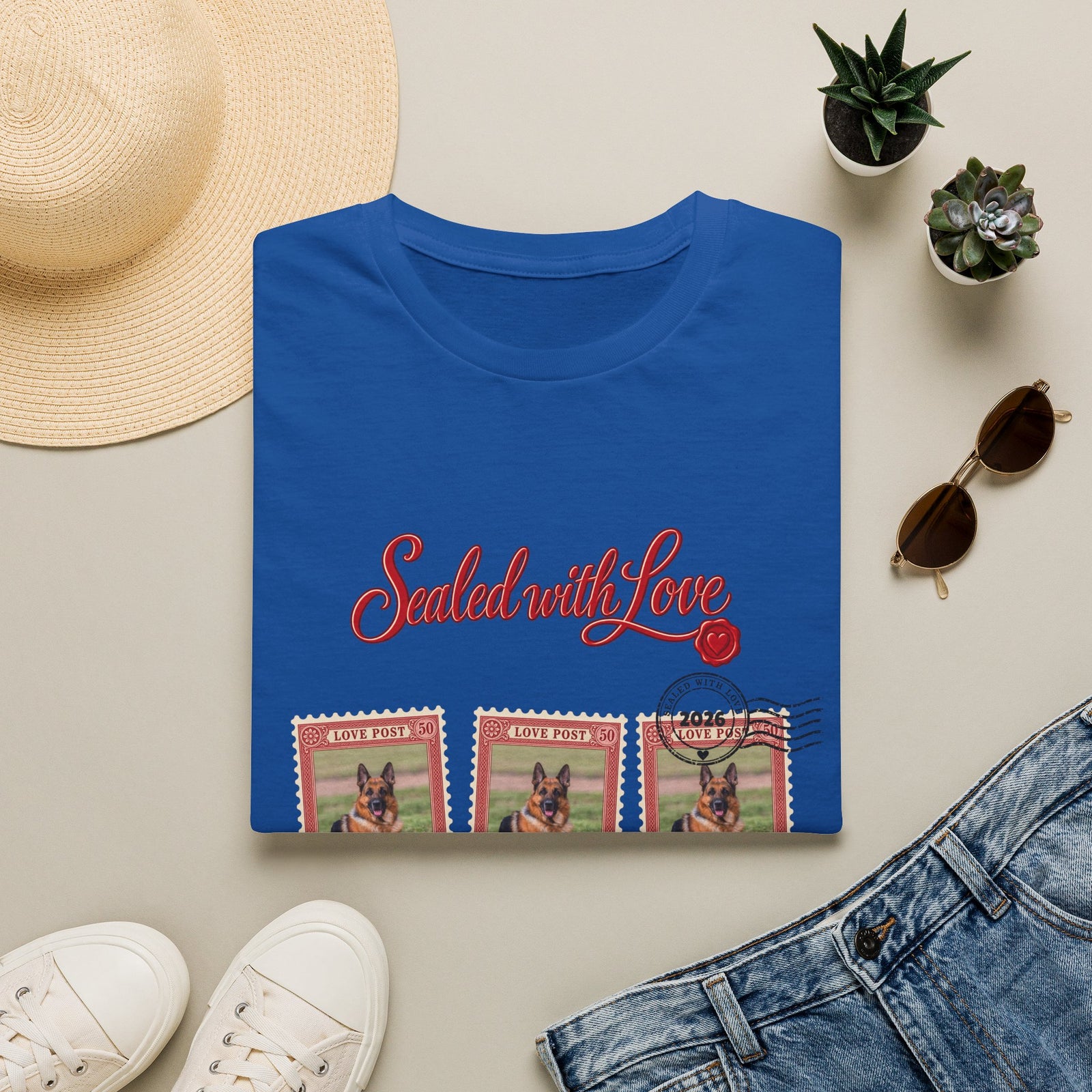 Personalized Graphic Tee – Sealed with Love Dog Stamps – photo 8