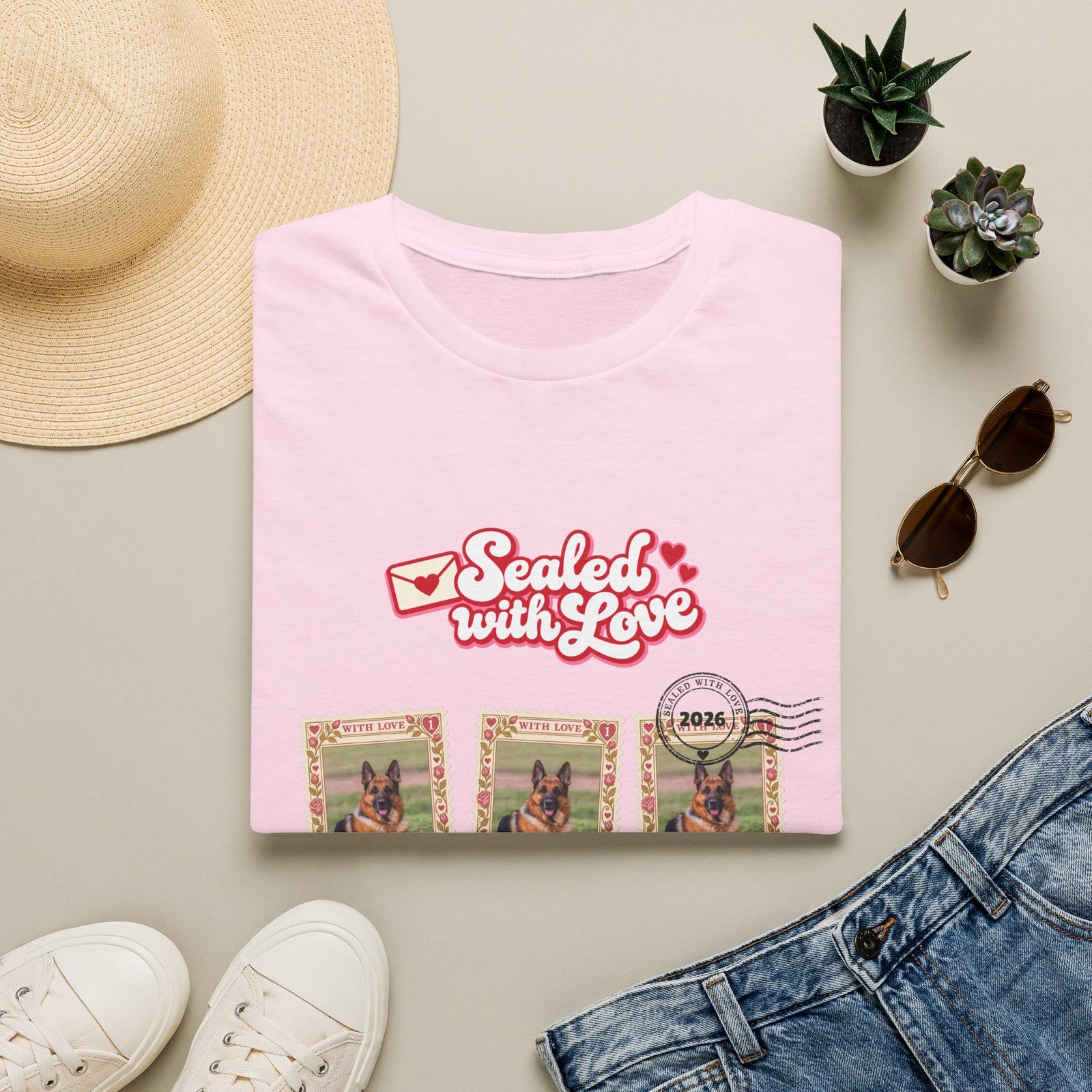 Personalized Graphic Tee – Sealed with Love Stamps – Foto 20