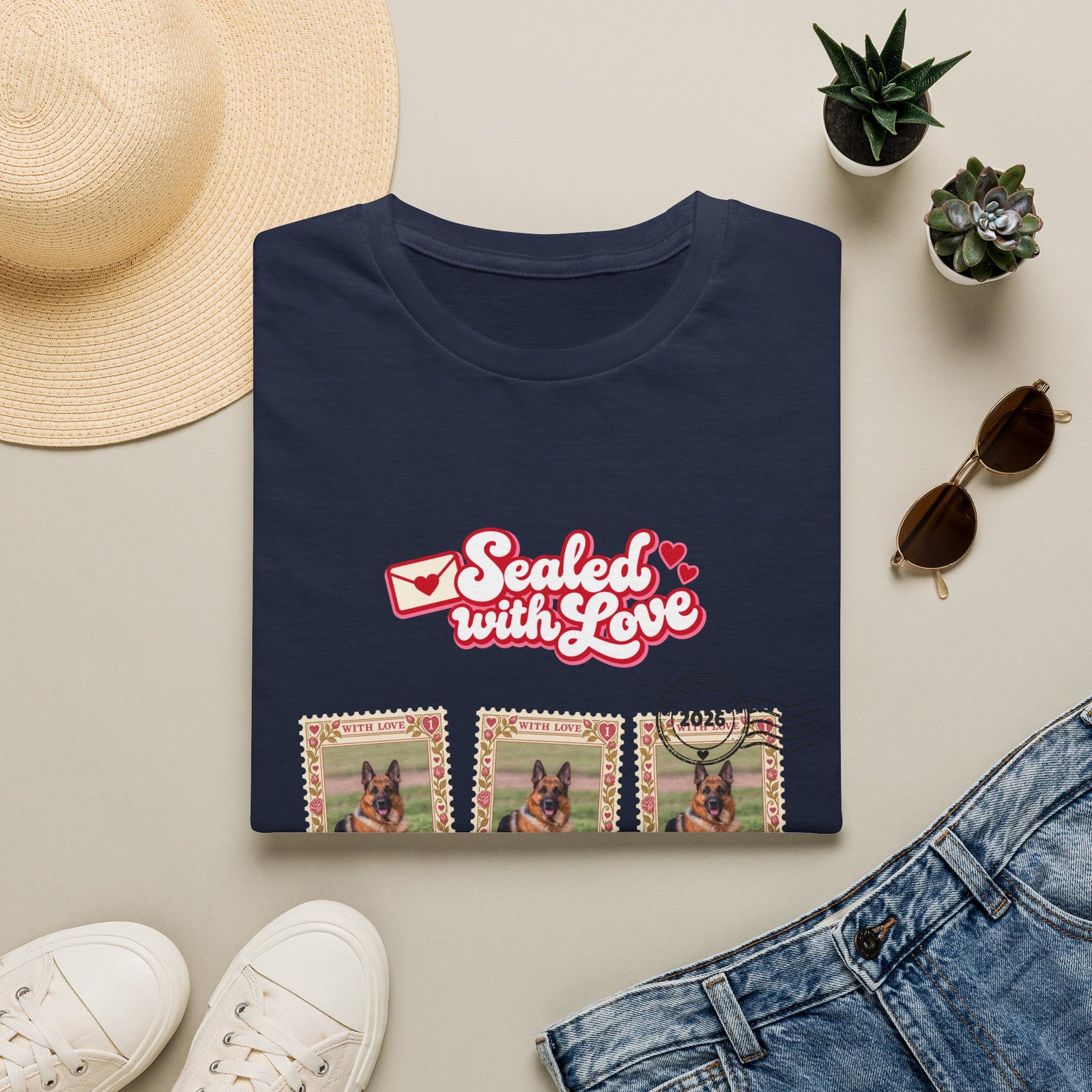 Personalized Graphic Tee – Sealed with Love Stamps – Foto 5