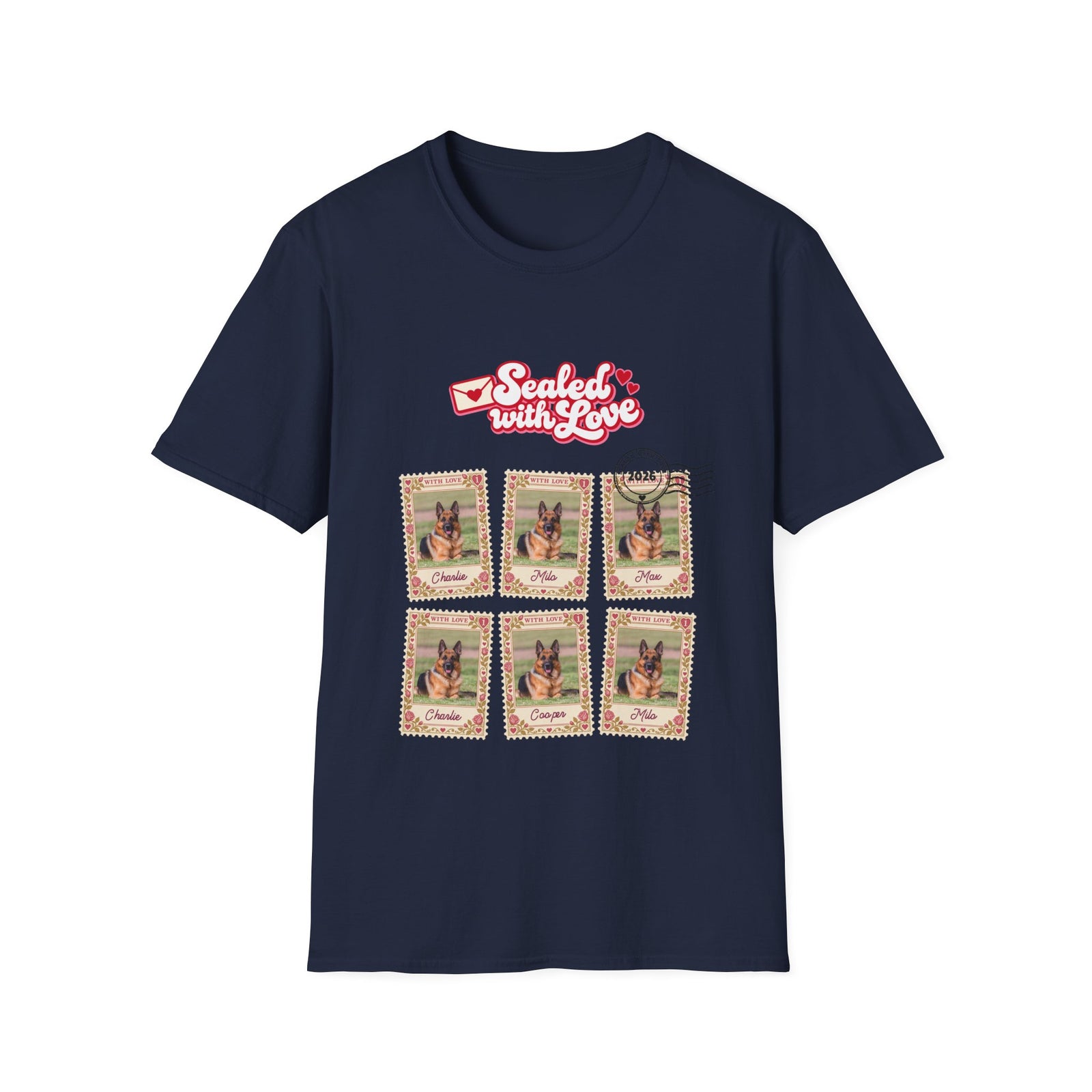 Personalized Graphic Tee – Sealed with Love Stamps – Foto 4