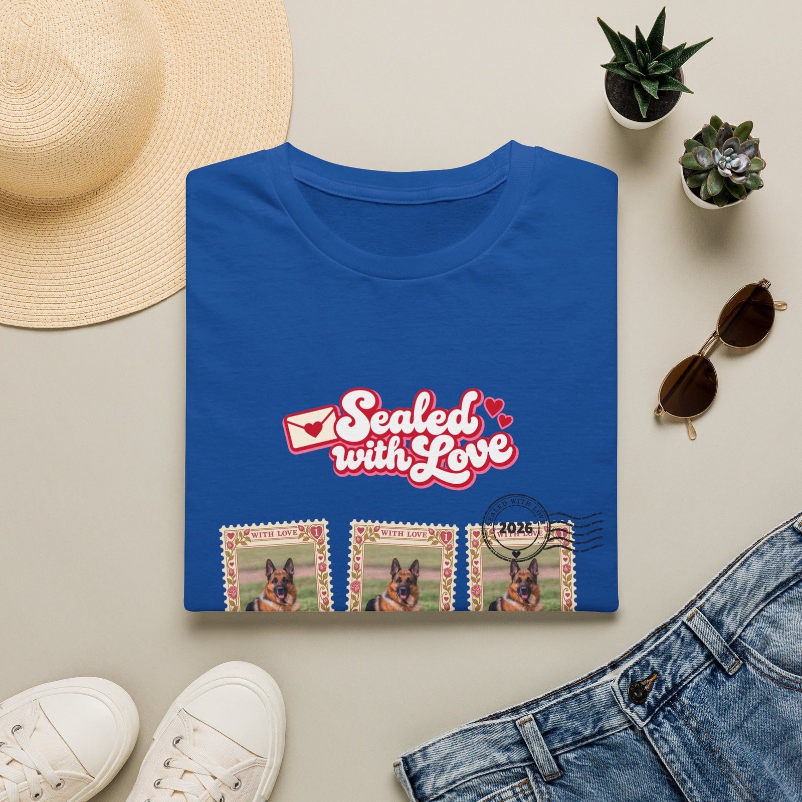 Personalized Graphic Tee – Sealed with Love Stamps – Foto 8