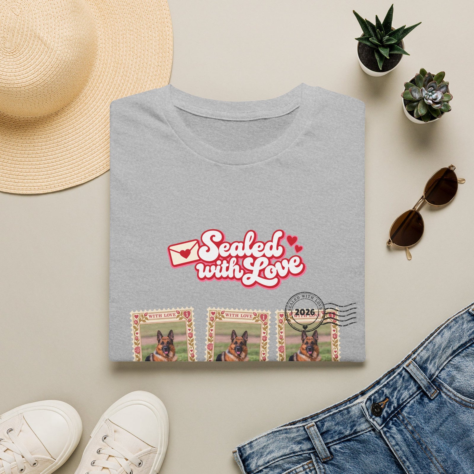 Personalized Graphic Tee – Sealed with Love Stamps – Foto 11