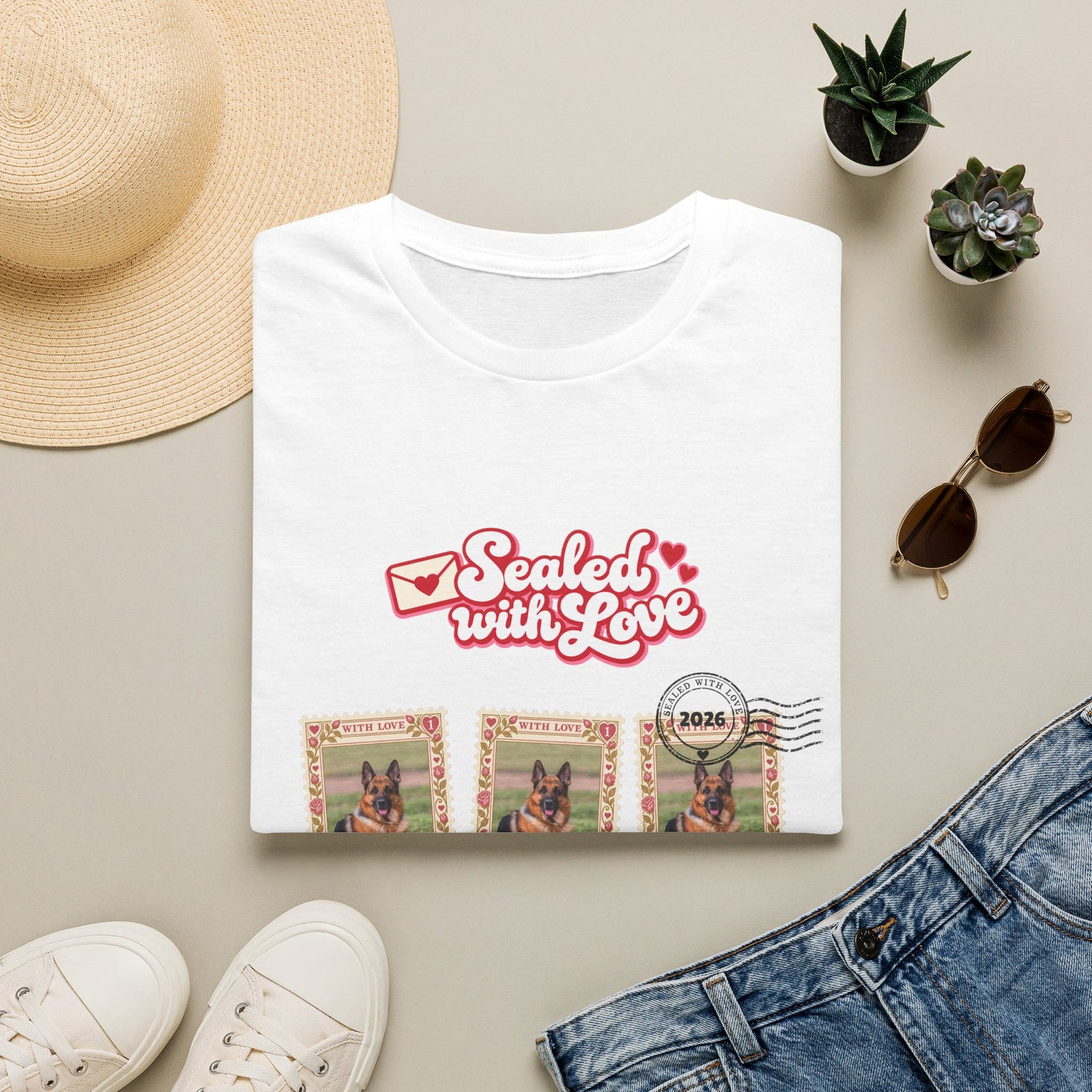 Personalized Graphic Tee – Sealed with Love Stamps – Foto 14
