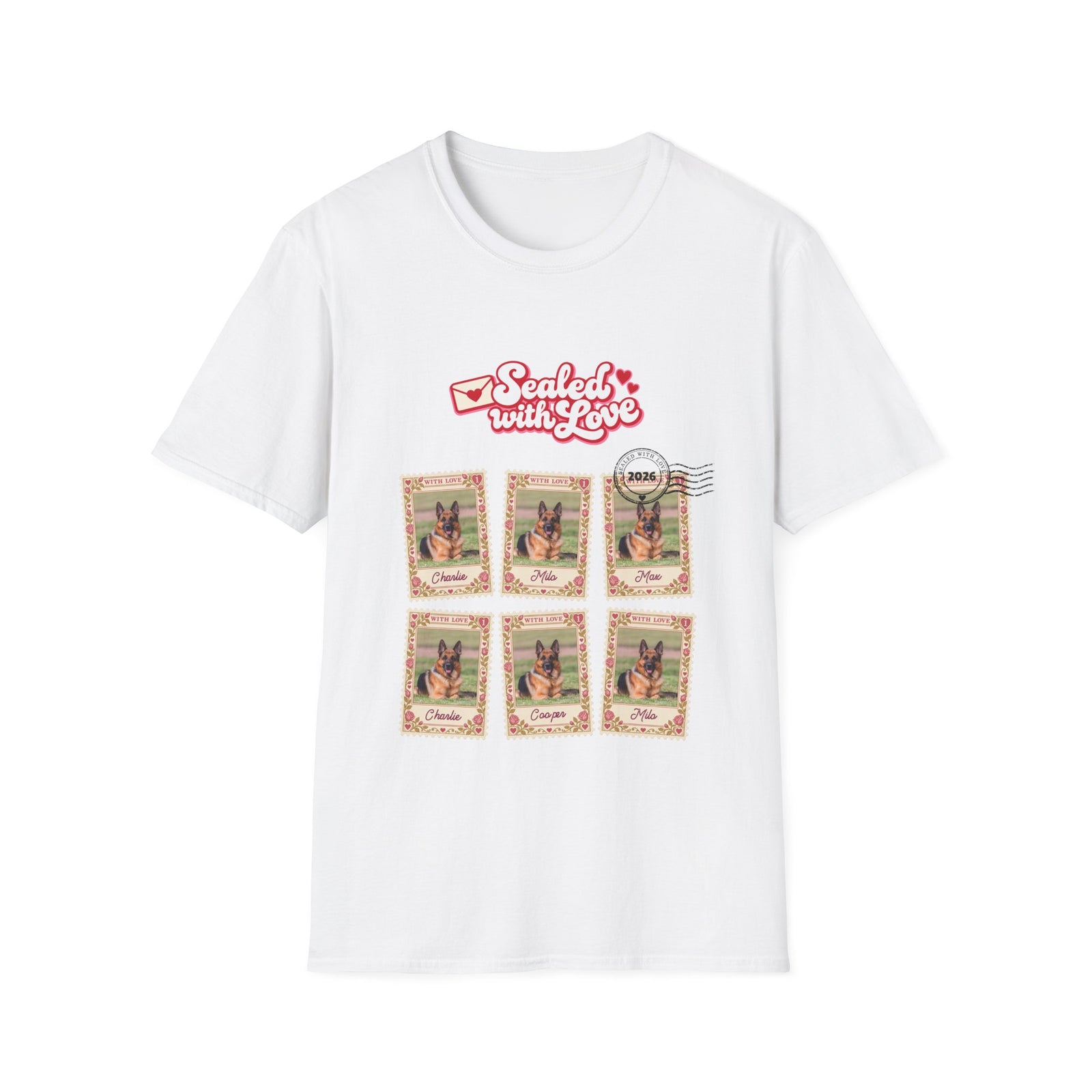 Personalized Graphic Tee – Sealed with Love Stamps – Foto 13