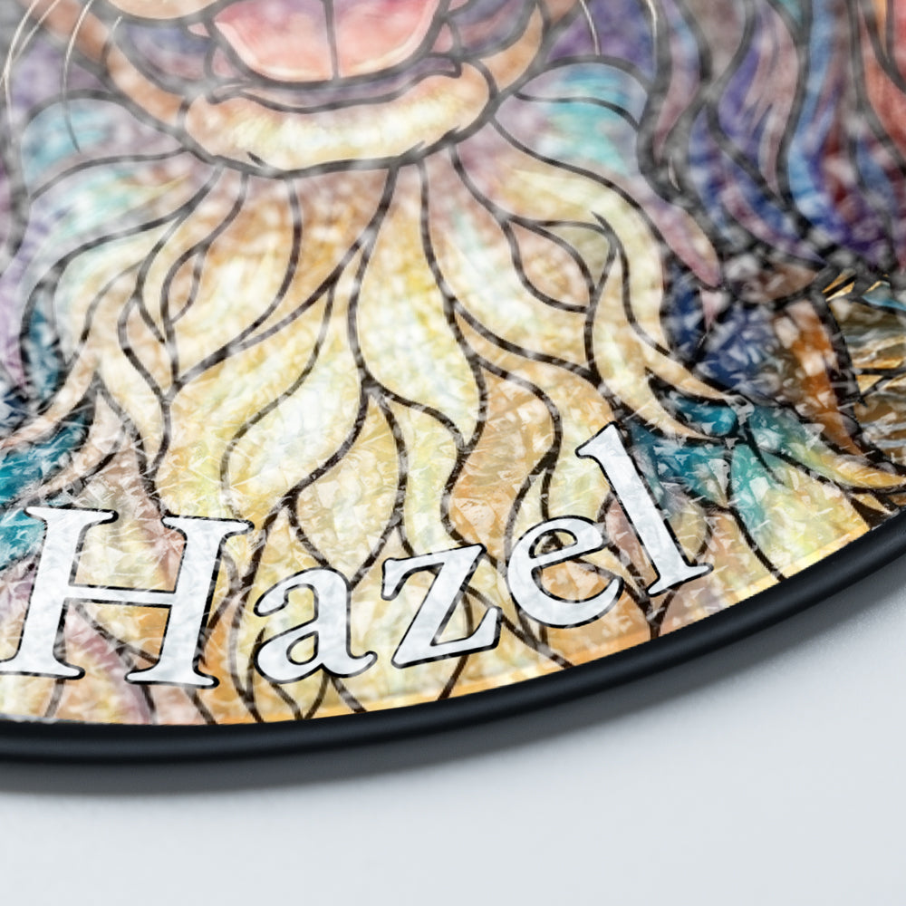 Personalized Cavalier Spaniel Beach Stained Glass Ornament