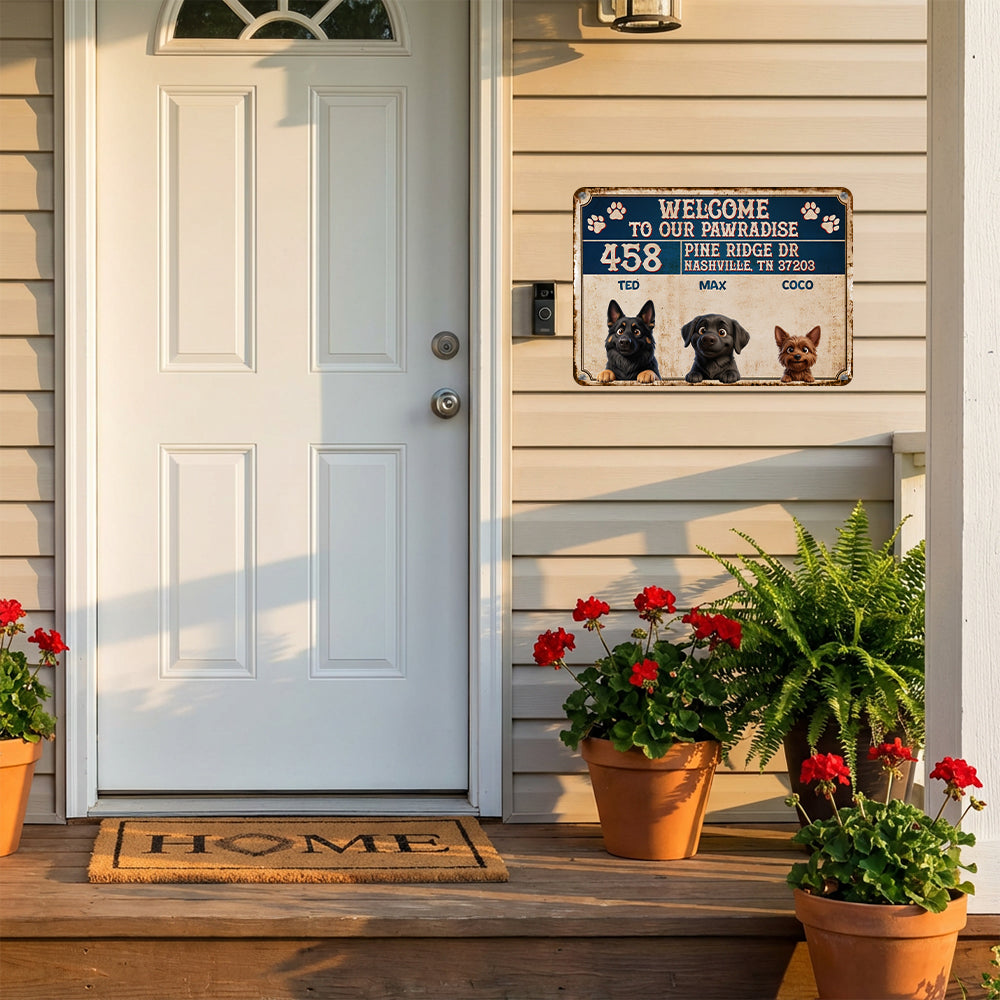 Personalized Address Metal Sign