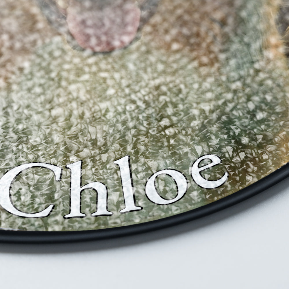Personalized Dog Portrait Stained Glass Ornament