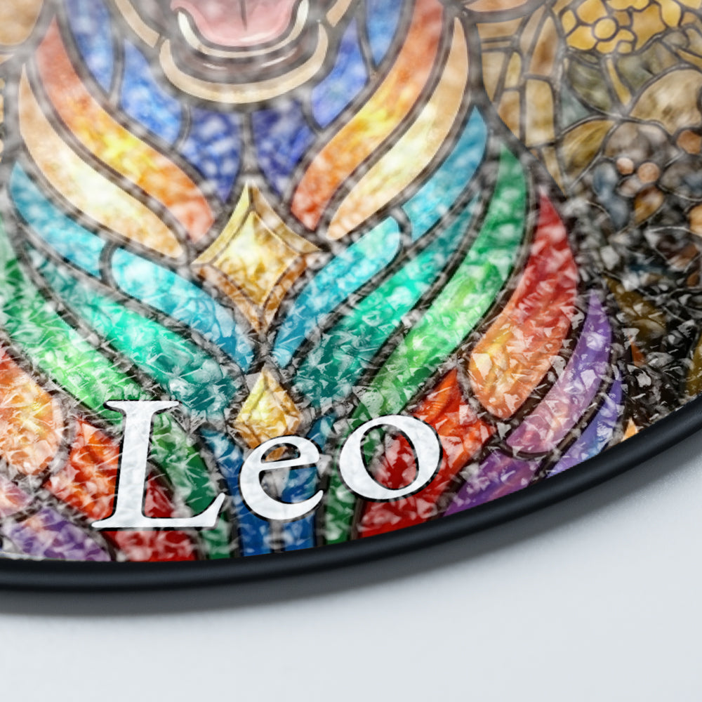 Personalized Dog Portrait Stained Glass Ornament