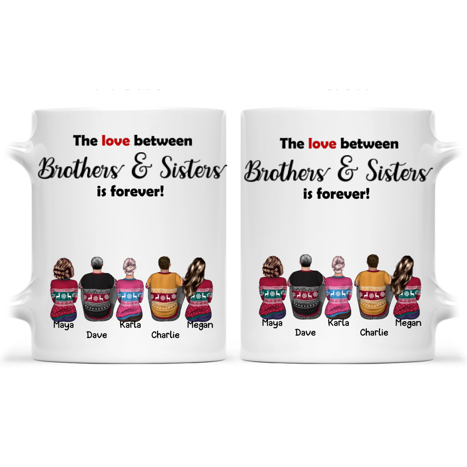 Family Mug - Personalized Siblings Mug - Up to 9 People - Friends Mug