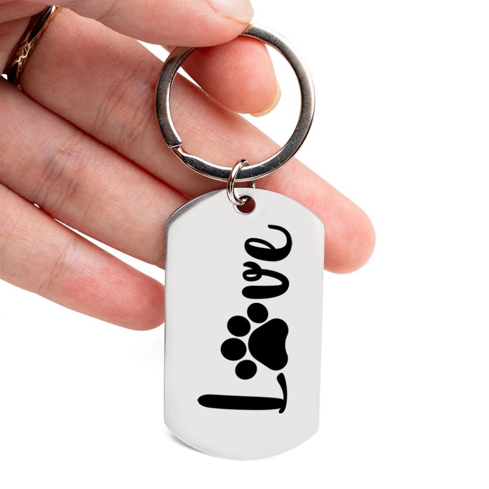 Sitting Cat Keychain - Cat Mom/Dad - Personalized Gift