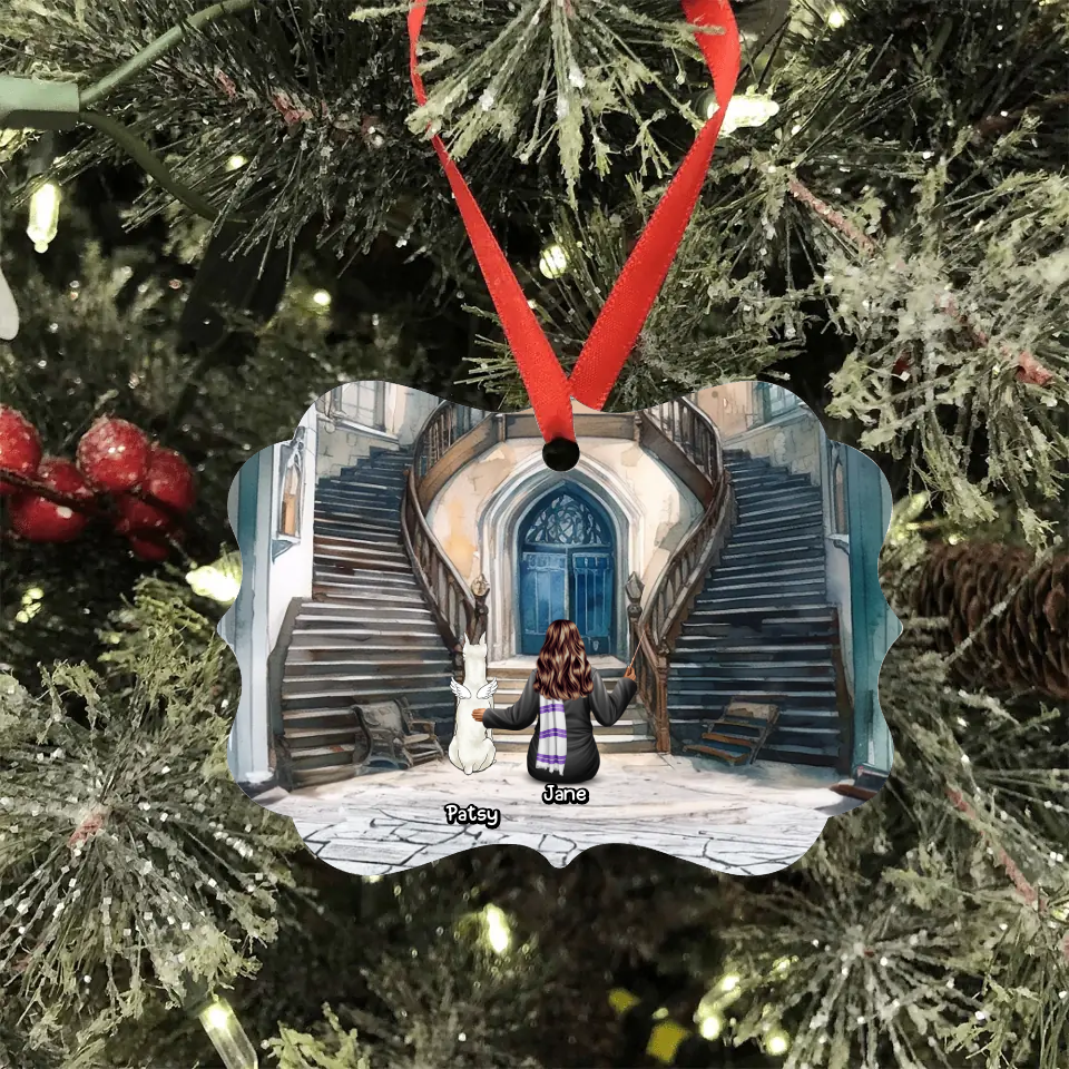 Personalized Wizard and Pets Ornament - Up to 6 Pets