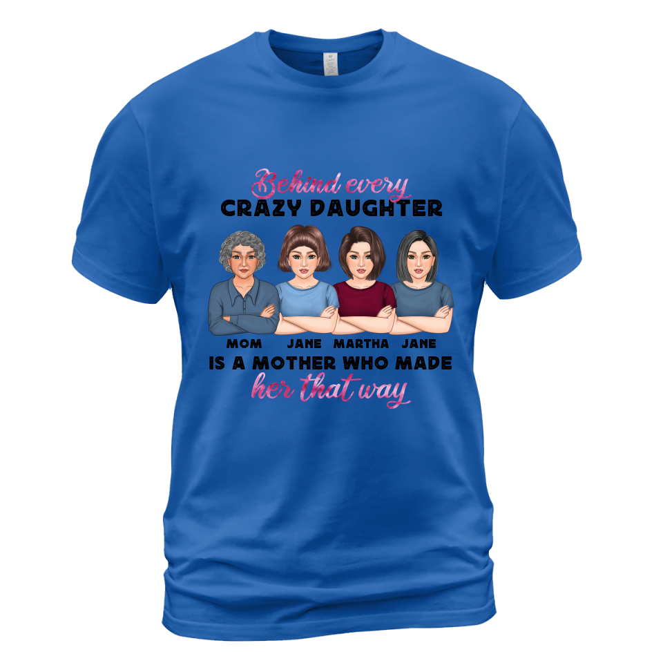 Mother and Daughters T-Shirt - Personalized T-Shirt - Up to 8 Daughters