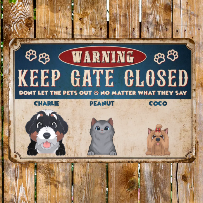 Personalized Metal Sign - Entrance Decoration - Pets Metal Sign