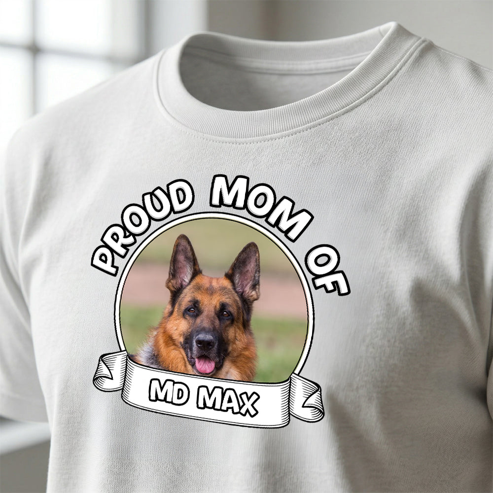 Personalized Proud Dog Mom T-shirt