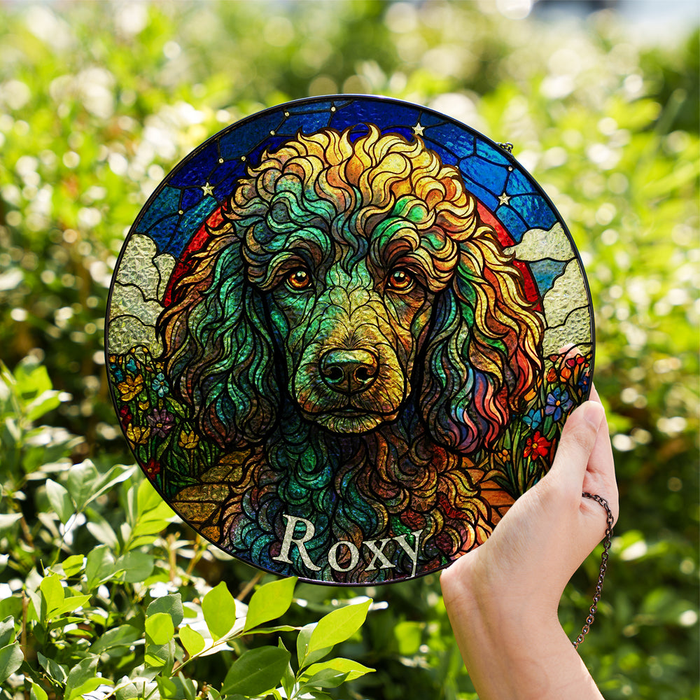Personalized Rainbow Bridge Stained Glass Ornament